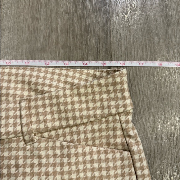 Old Navy Pants Women Size 12 Beige Houndstooth Pixie High Rise Skinny Trousers - Picture 8 of 12